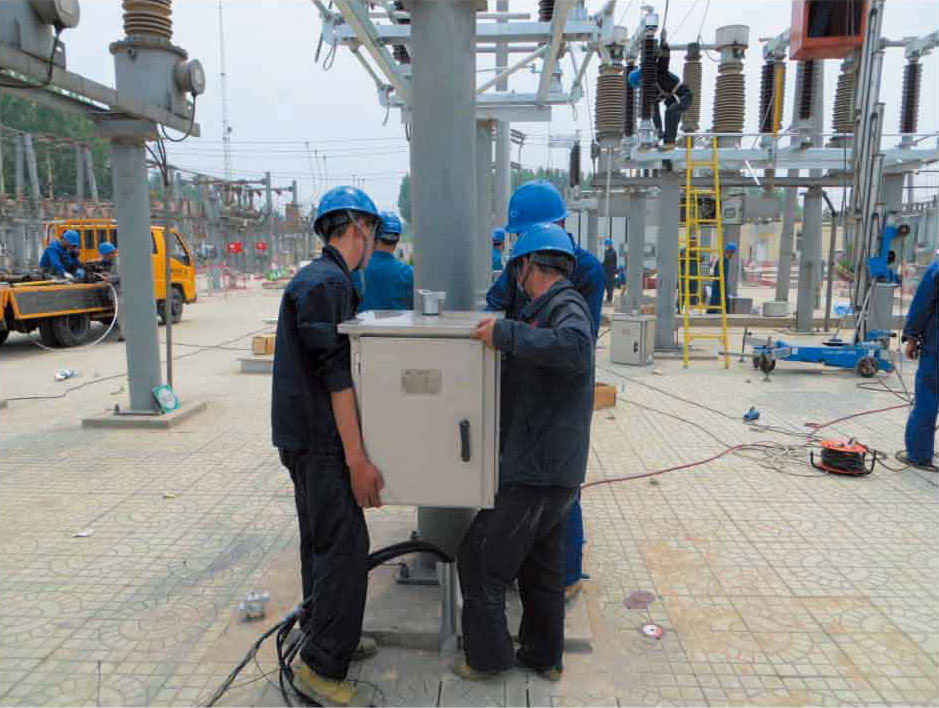 廊坊供電公司文安110KV變電站機構箱更換安裝